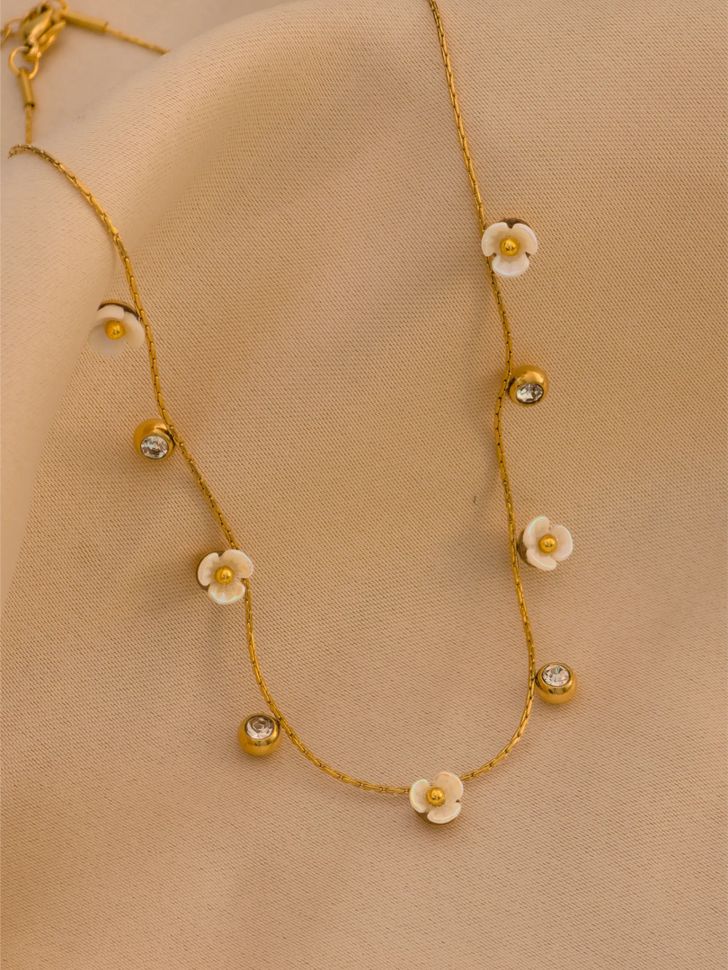 Floral Station Necklace