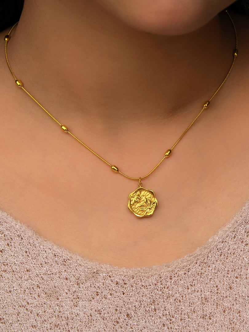 Gold Medallion Necklace