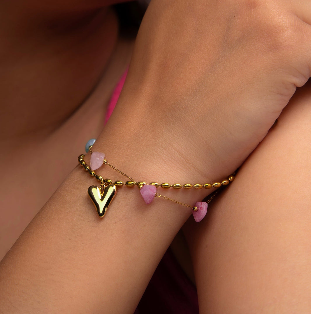 Sweetheart Gold Layered Bracelet