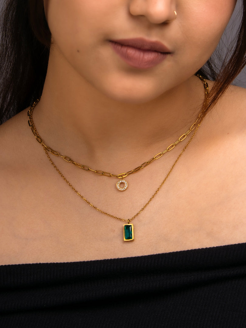 Serena Dual Charm Necklace