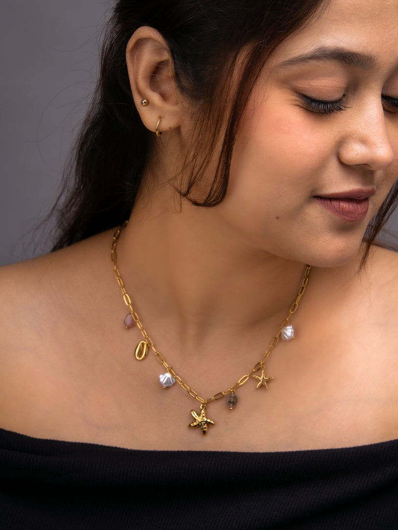 Dainty Ocean Charms Necklace