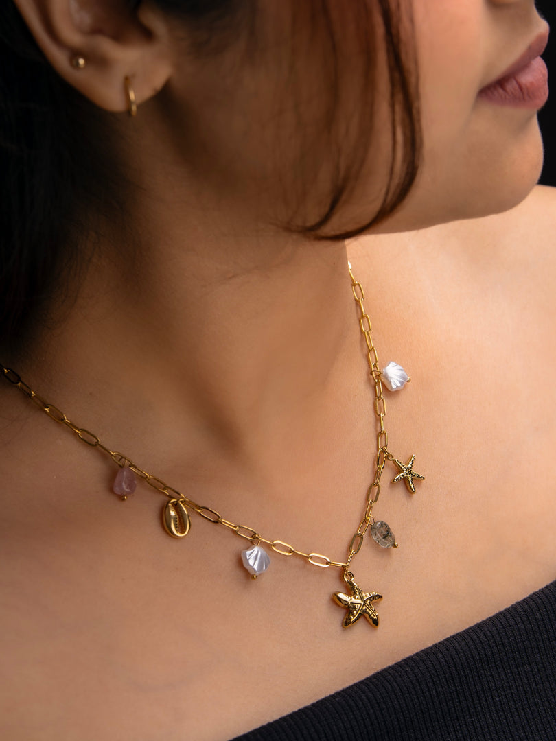 Dainty Ocean Charms Necklace