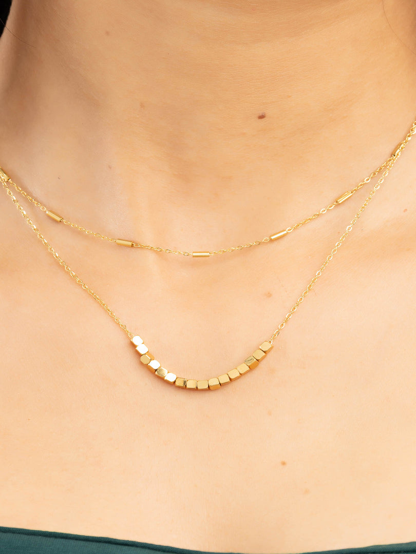 Golden Dusk Layers Necklace