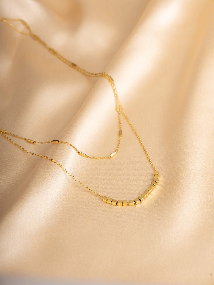 Golden Dusk Layers Necklace