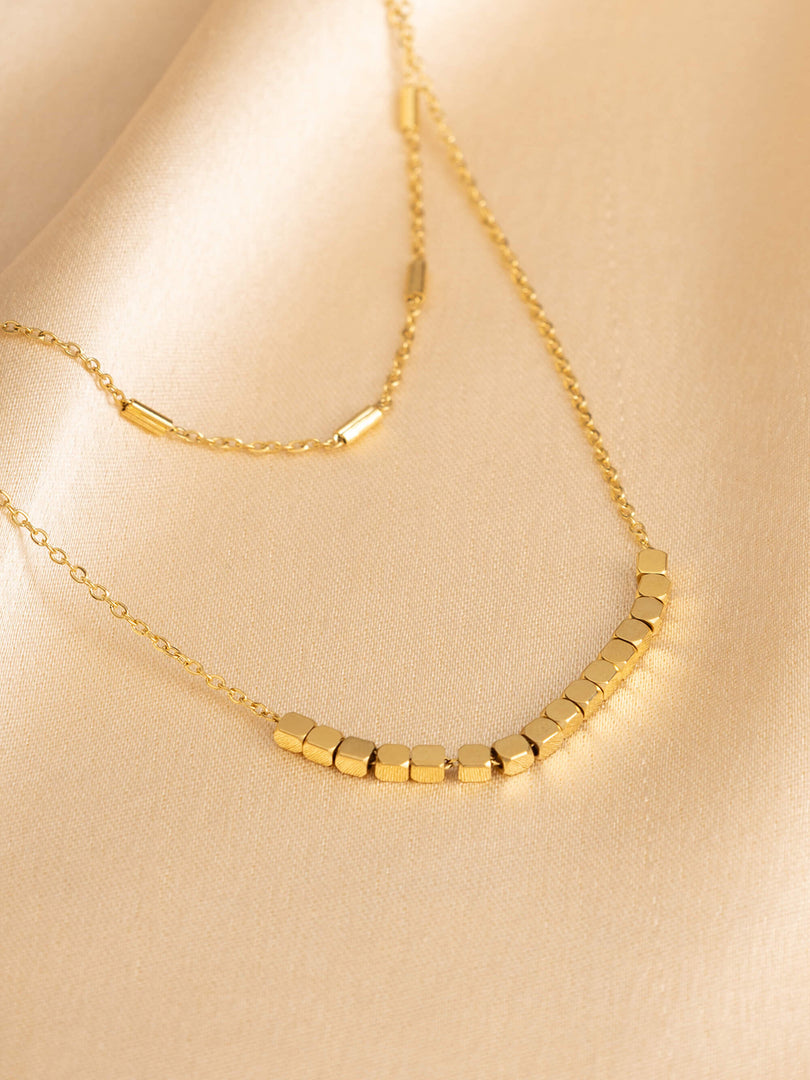 Golden Dusk Layers Necklace