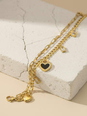 Noir Baguette Charm Bracelet: