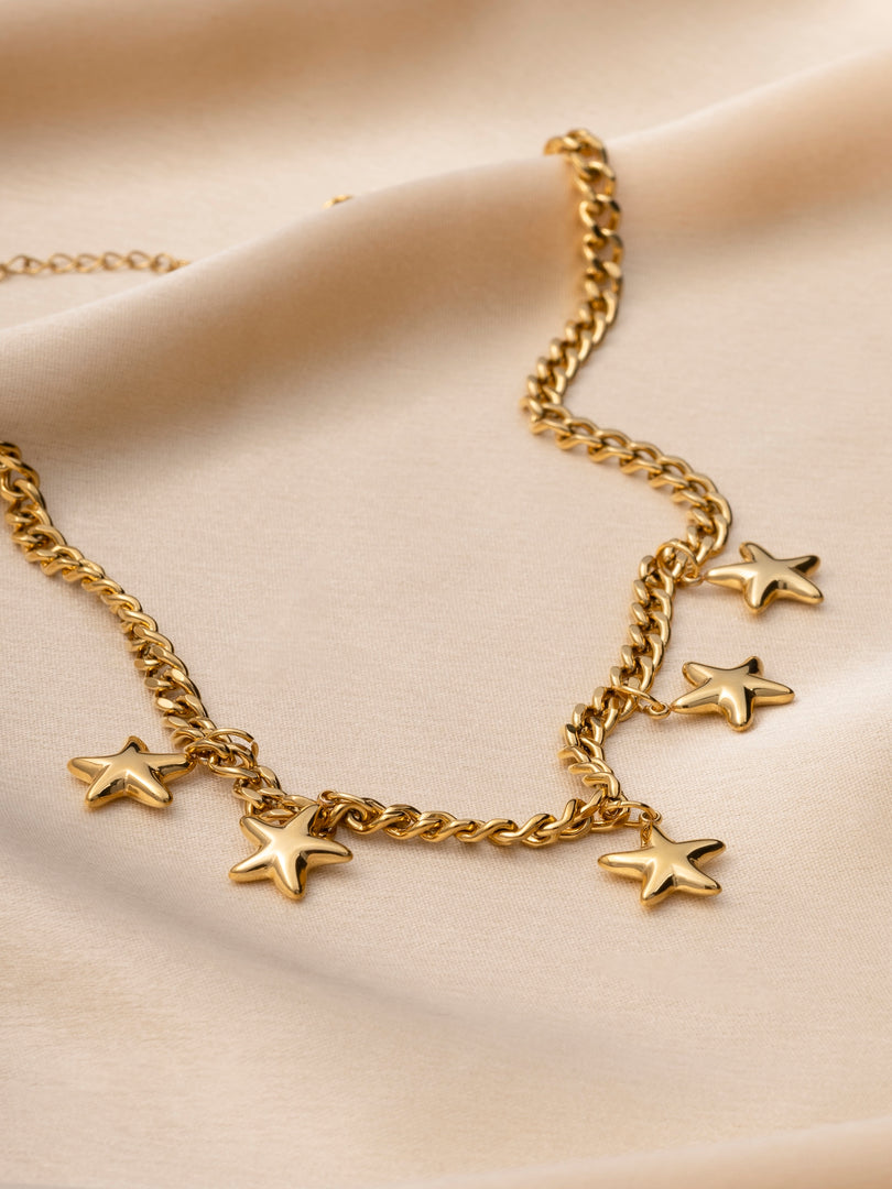 Star Charm Gold Chain Necklace