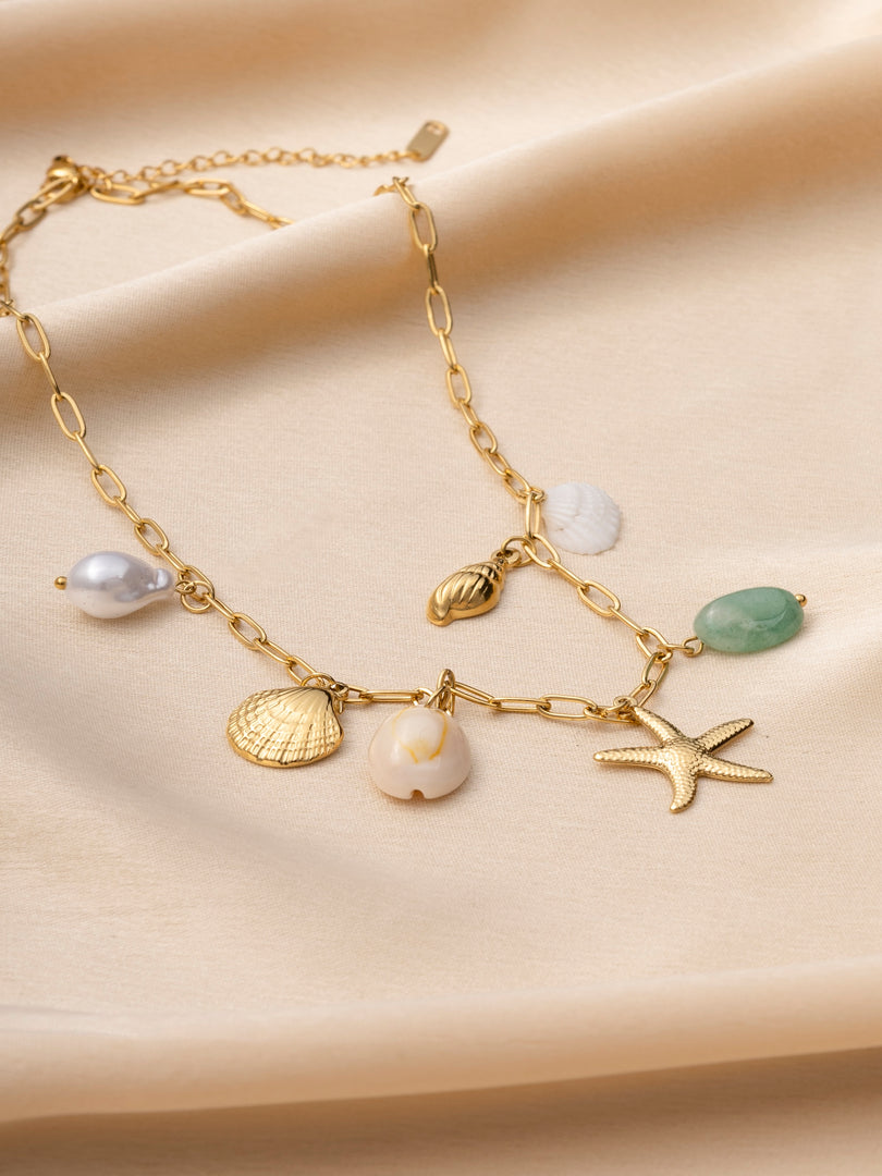 Ocean's Embrace Charm Necklace