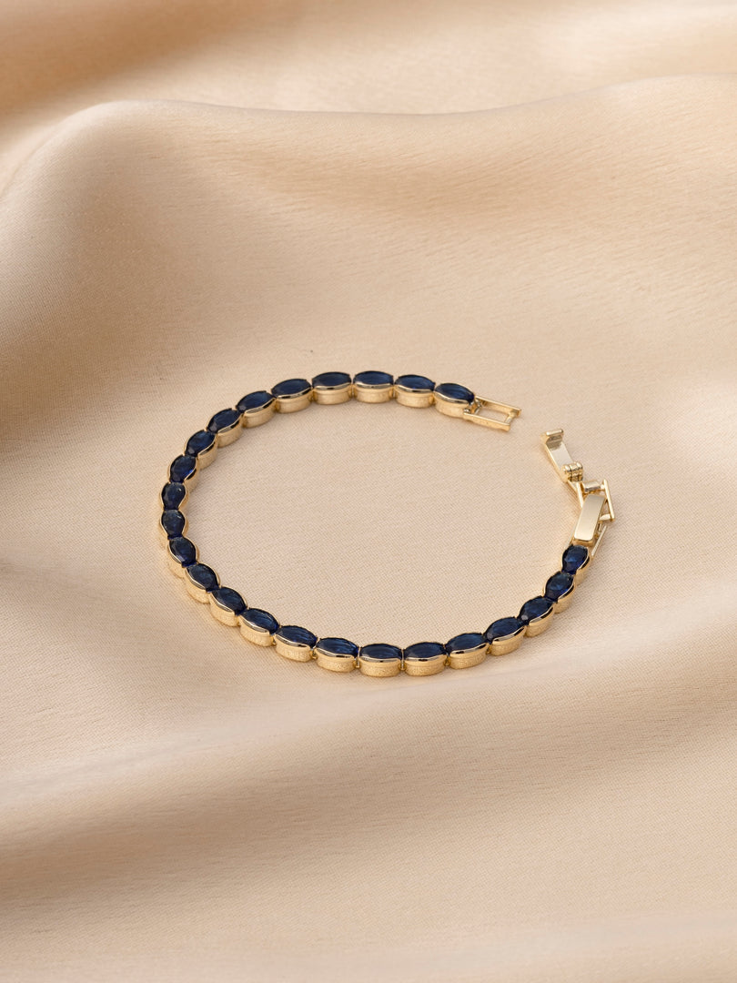 Sapphire Blue Crystal Tennis Bracelet