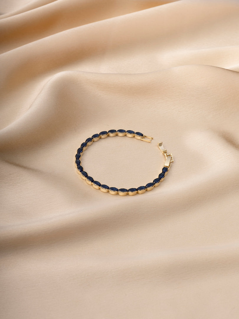 Sapphire Blue Crystal Tennis Bracelet