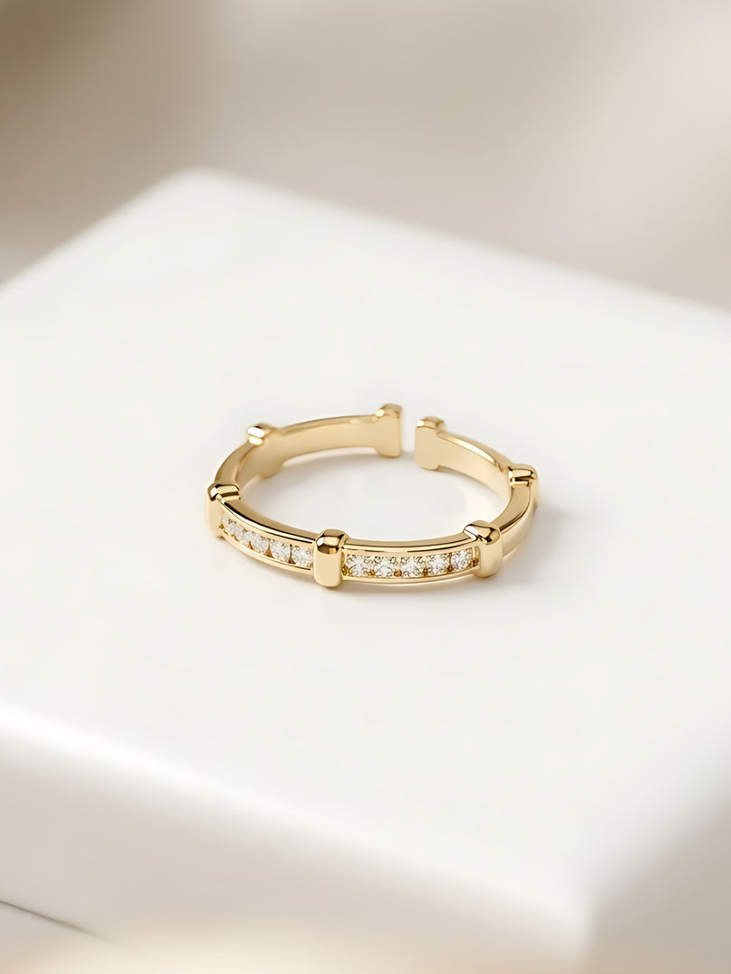Celeste Crystal Band Ring