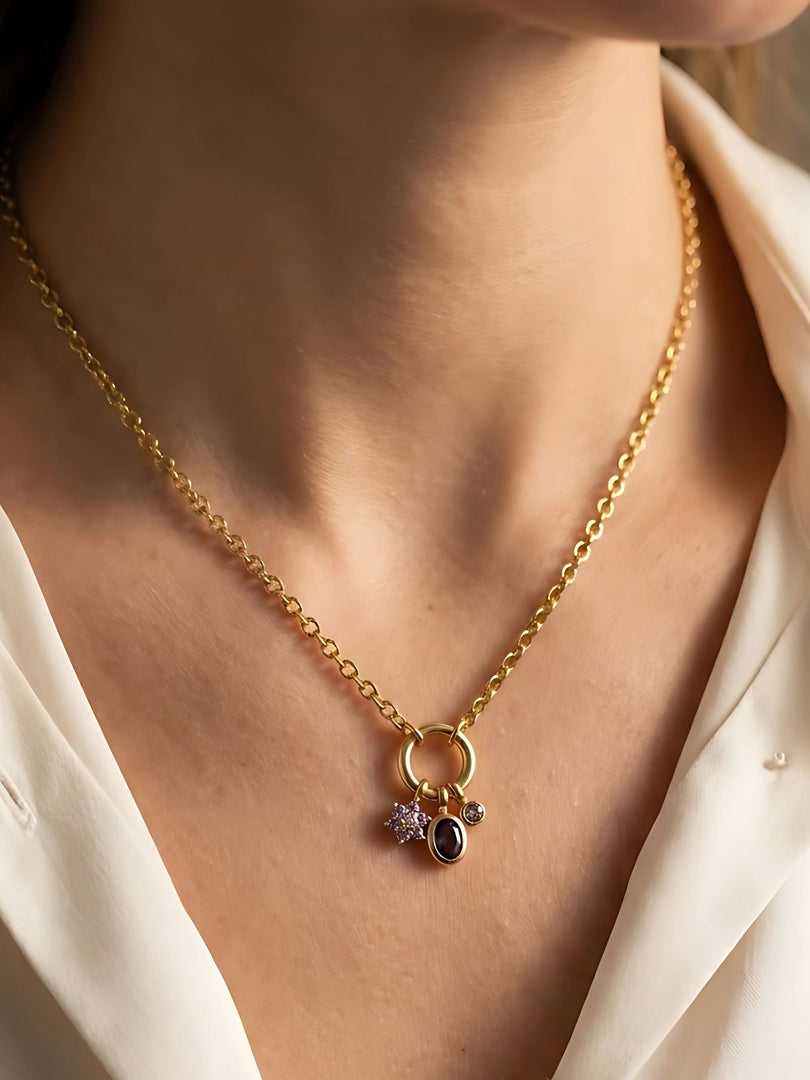 Midnight Charm Pendant Necklace
