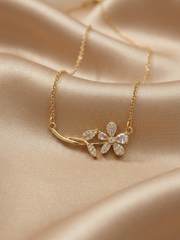 Crystal Bloom Stem Necklace