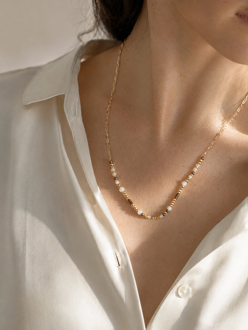 Aurora Beaded Chain Necklace