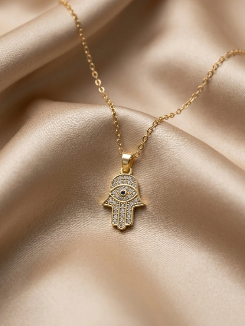 Hamsa Evil Eye Pave Jewellery Set