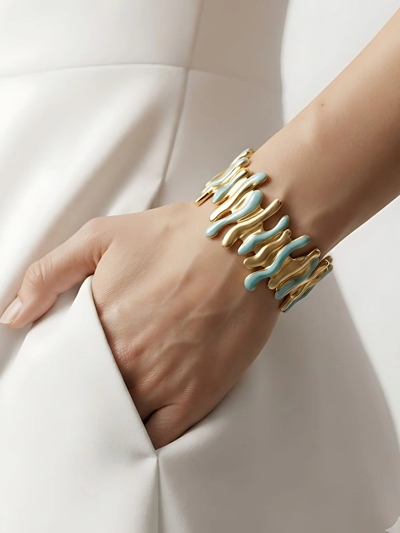 Ocean Ripple Cuff Bracelet