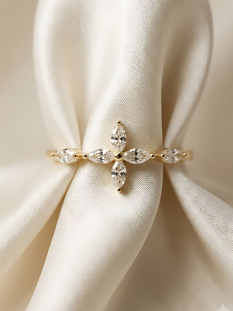 Celestial Star Crystal Open Ring