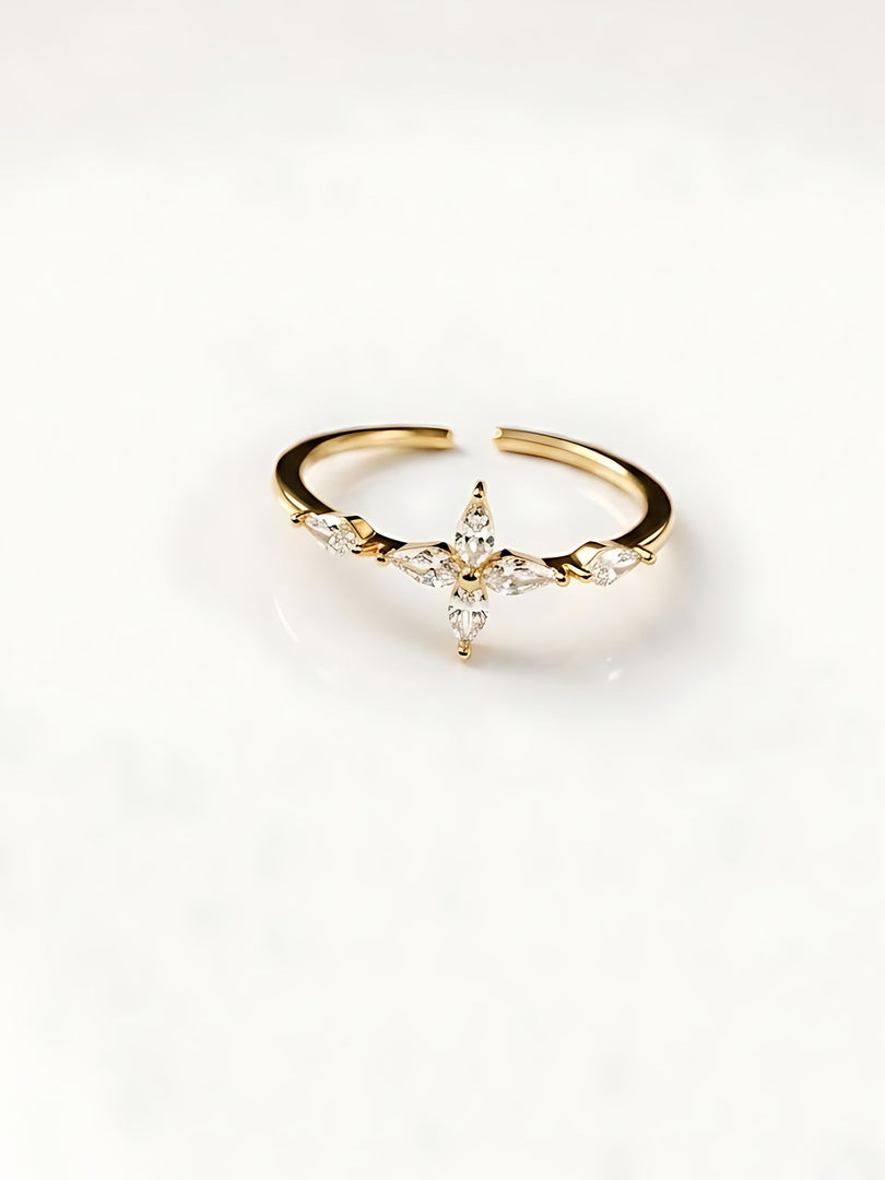 Celestial Star Crystal Open Ring