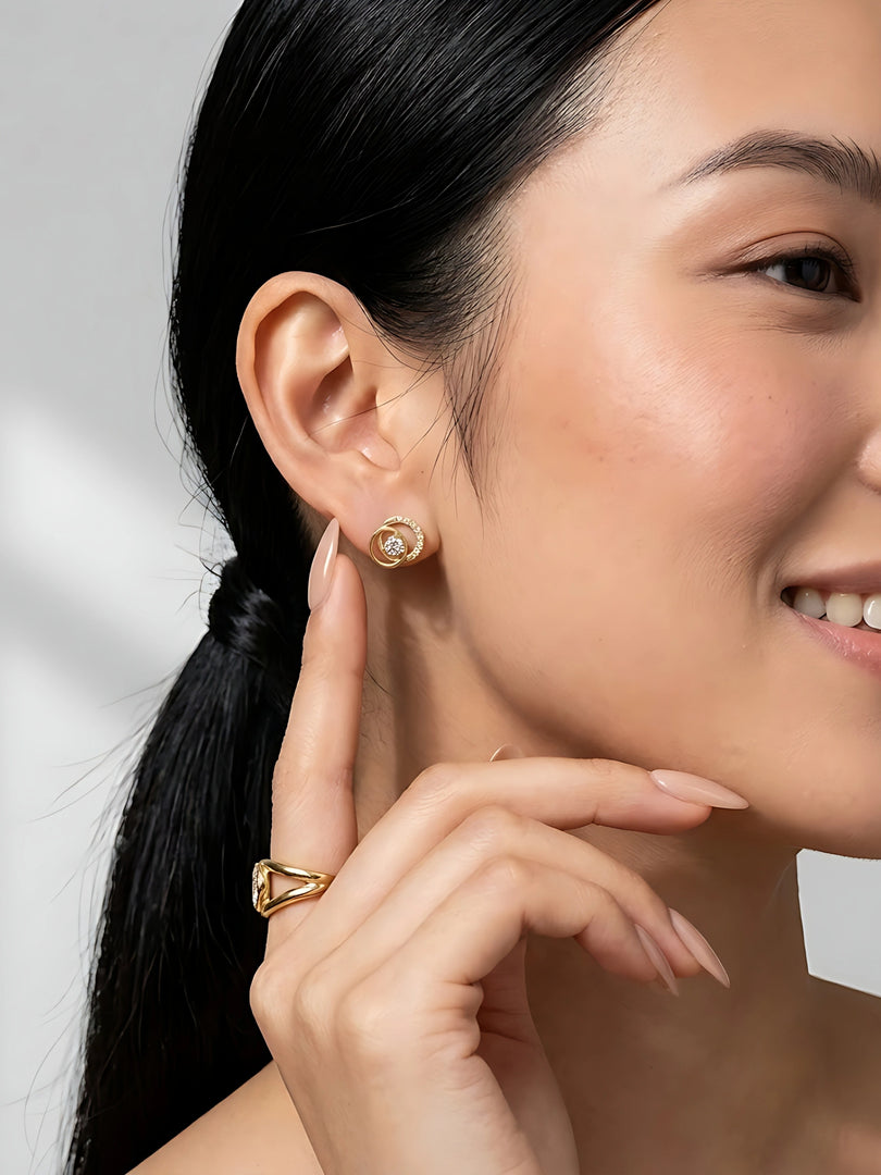 Celestial Orbit Stud Earrings