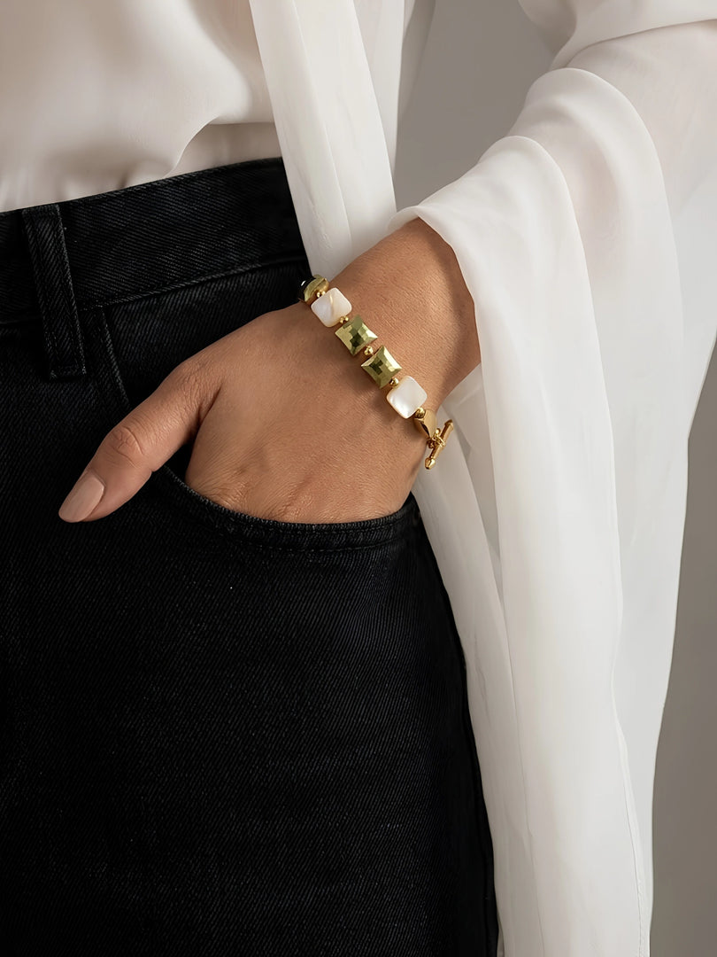 Aurora Mother of Pearl Link Bracelet