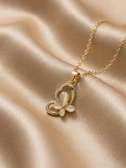 Mother of Pearl Butterfly Necklace