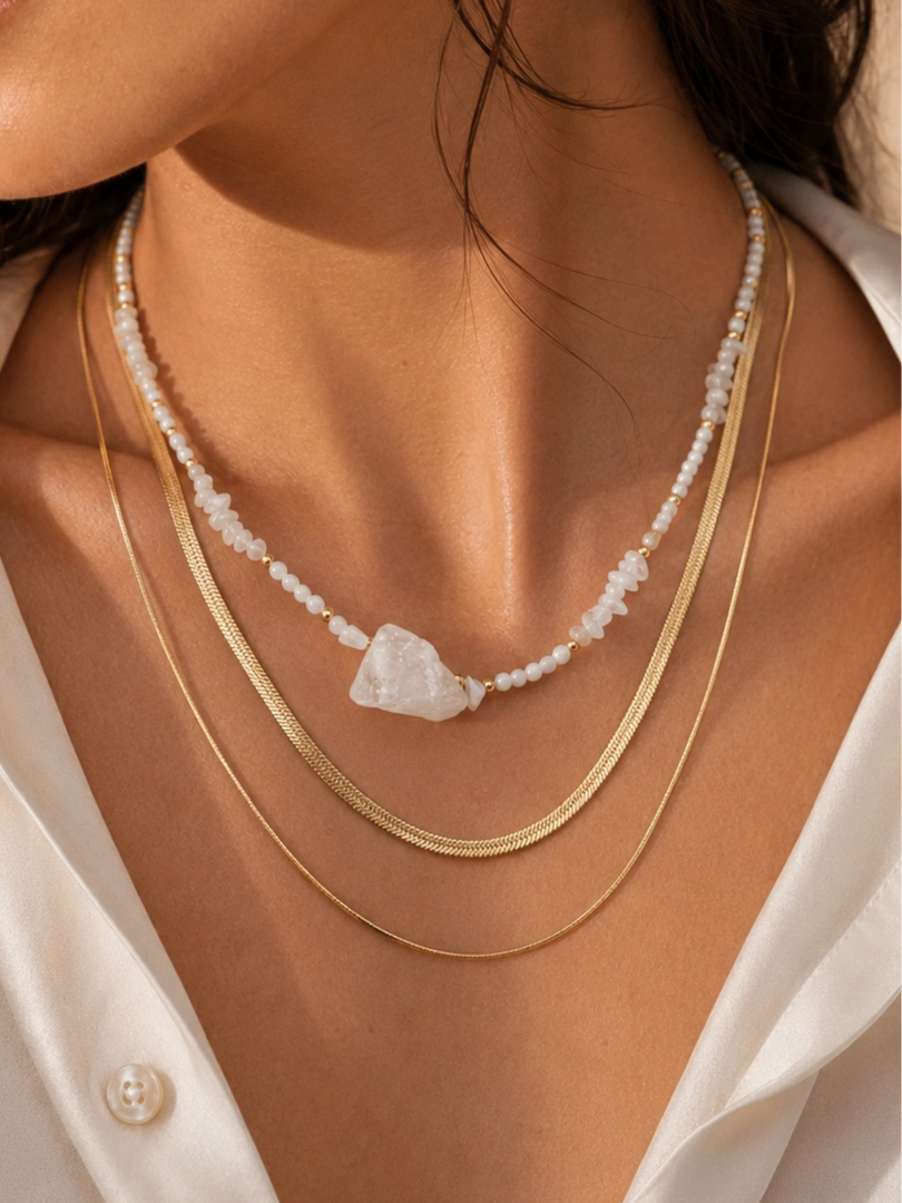 Luna Quartz Layered Necklace