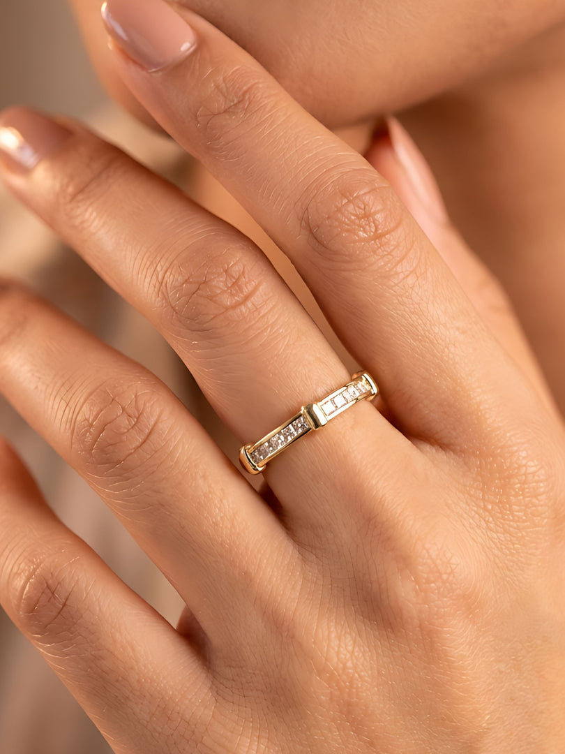 Celeste Crystal Band Ring