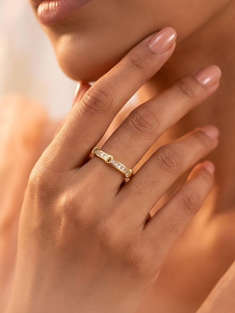 Celeste Crystal Band Ring