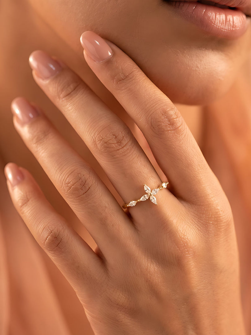 Celestial Star Crystal Open Ring