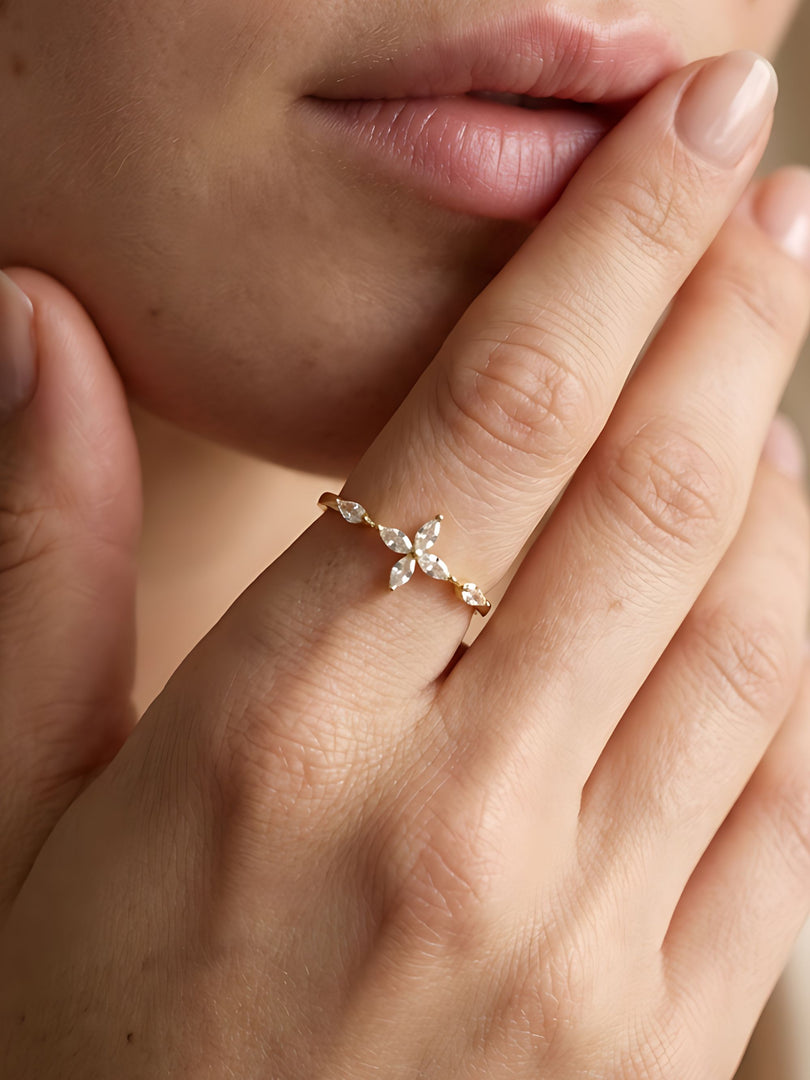 Celestial Star Crystal Open Ring