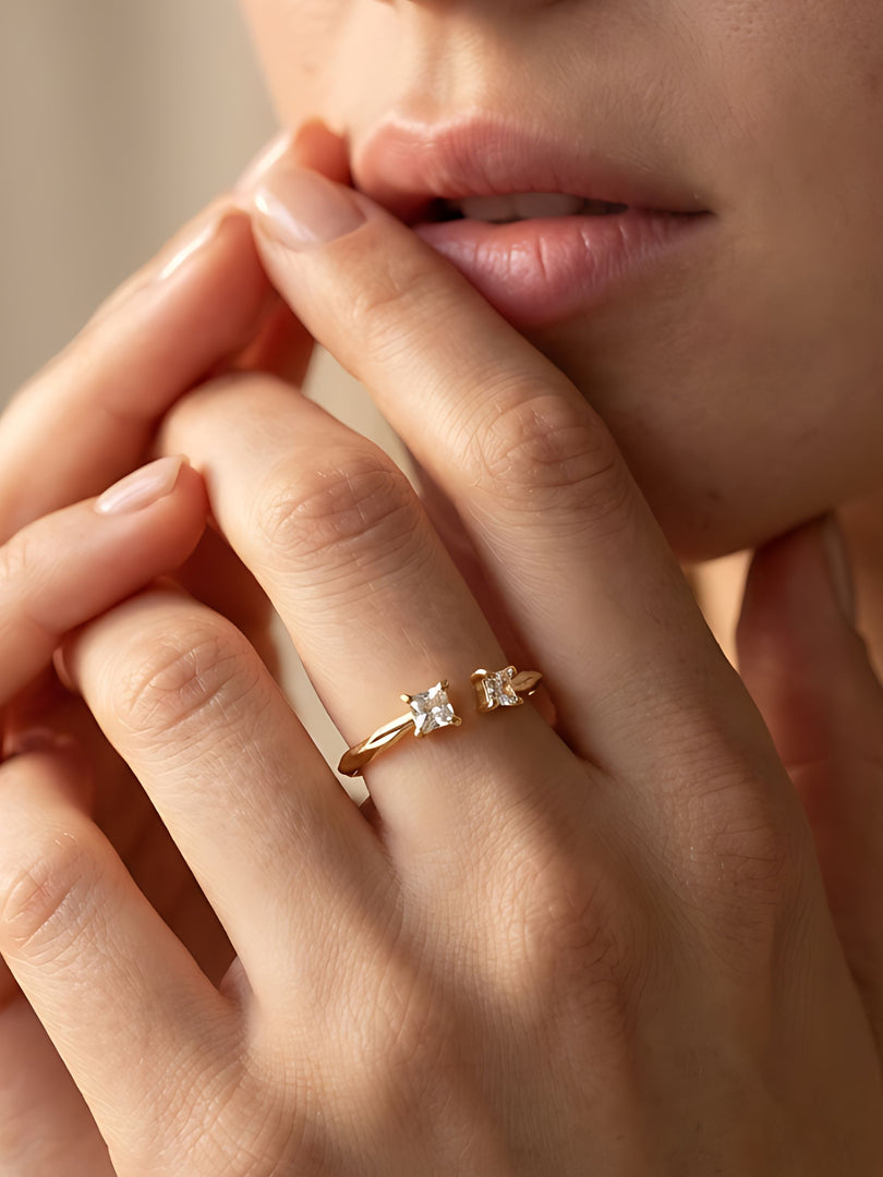 Starlit Duo Crystal Ring
