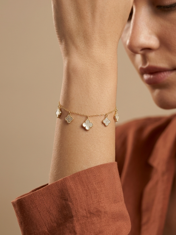 Lucky Clover Charm Bracelet