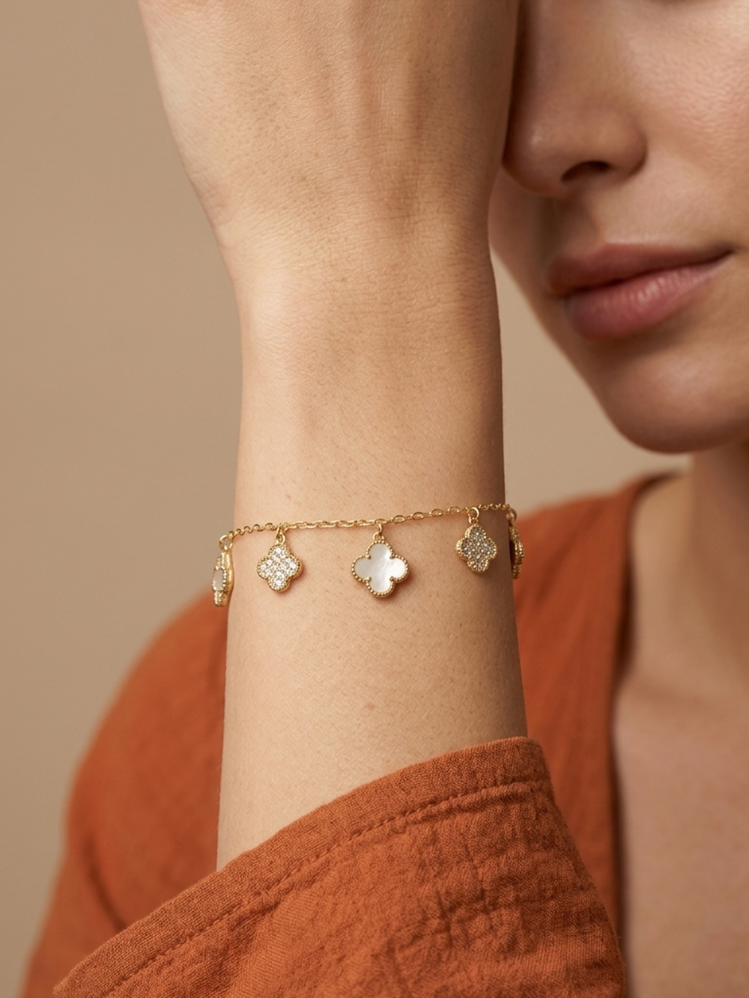Lucky Clover Charm Bracelet