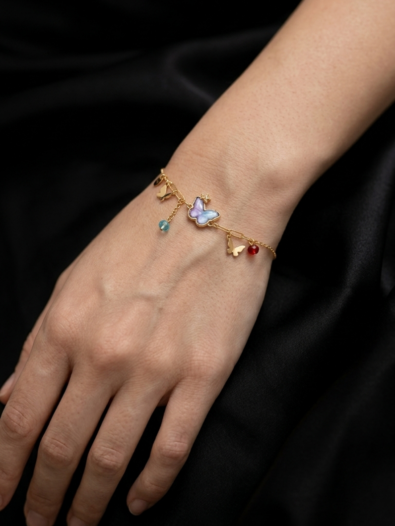 Butterfly Garden Charm Bracelet