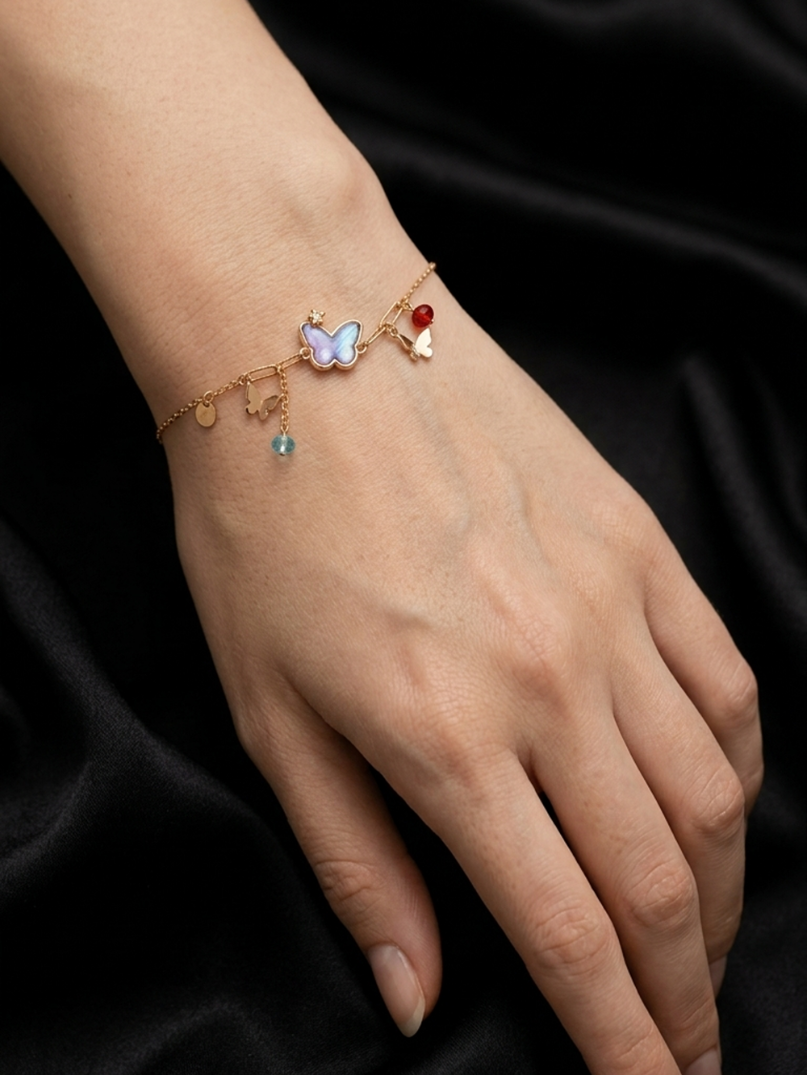 Butterfly Garden Charm Bracelet