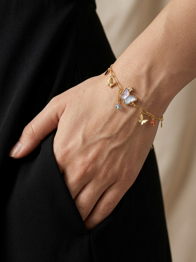 Butterfly Garden Charm Bracelet