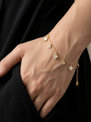 Lucky Clover Charm Bracelet | Neelora