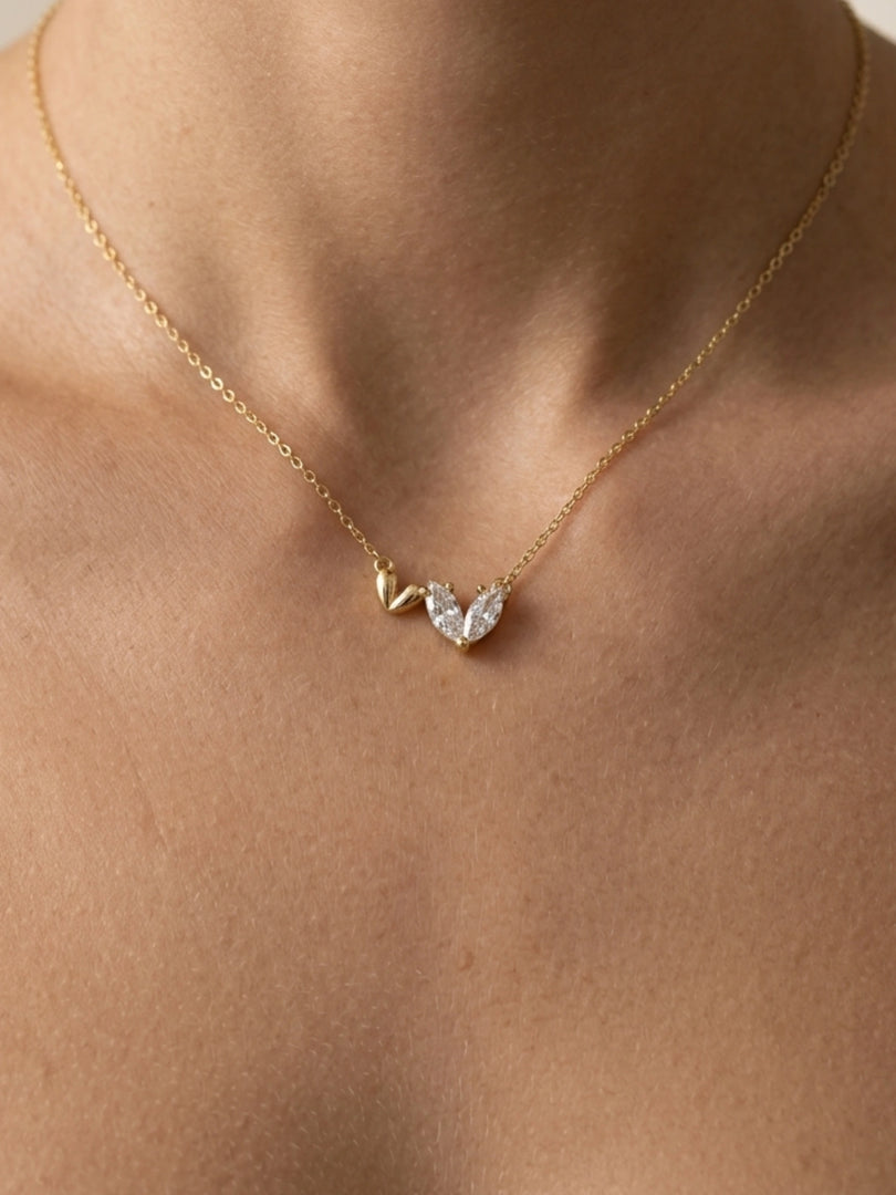 Heart Marquise Crystal Necklace