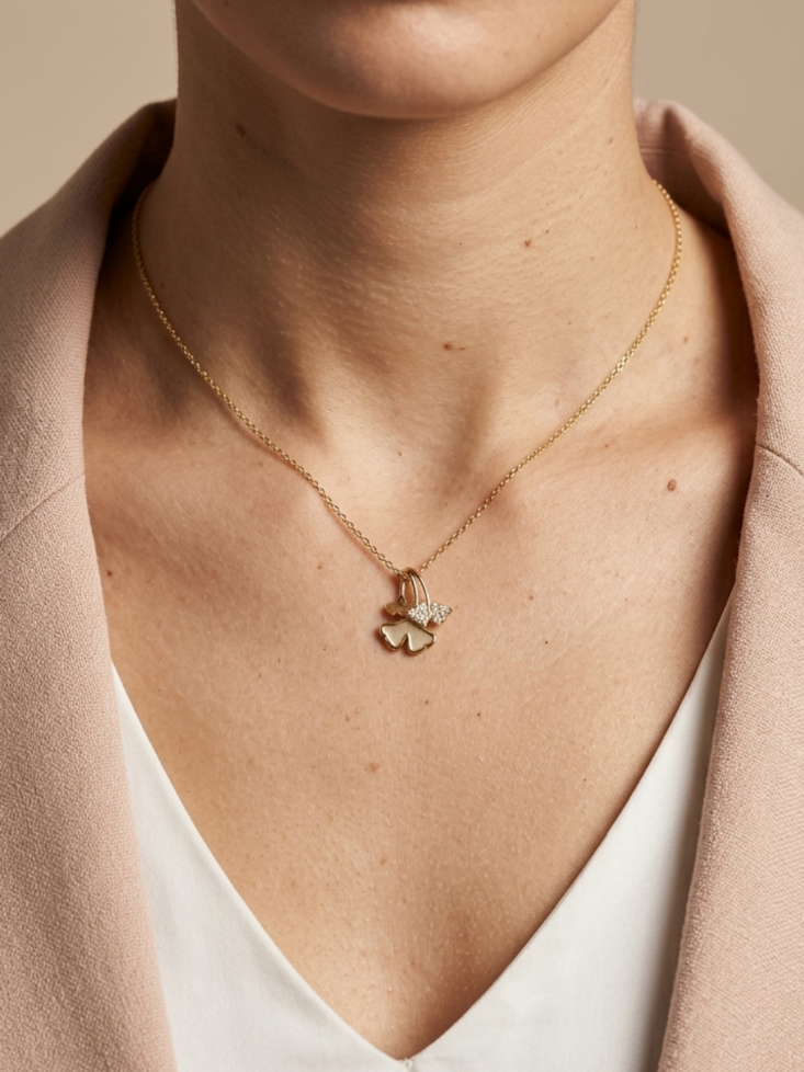 Golden Leaf Grace Necklace