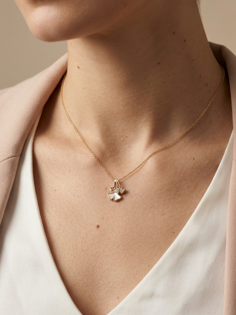 Golden Leaf Grace Necklace