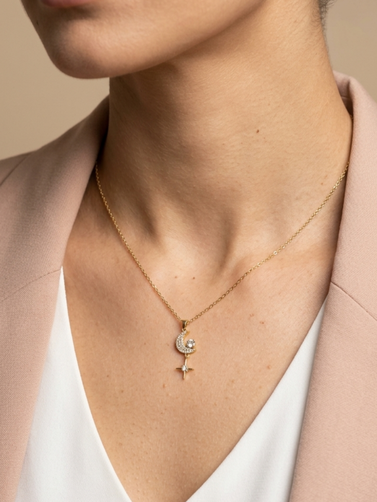 Golden Lunar Wish Necklace