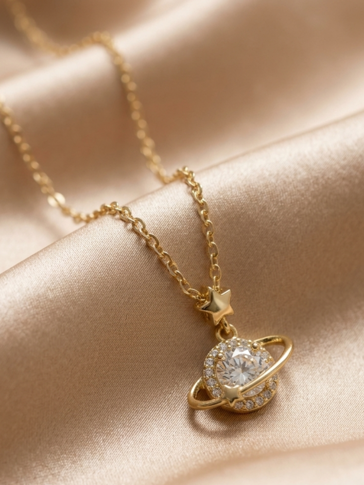 Golden Celestial Orbit Necklace