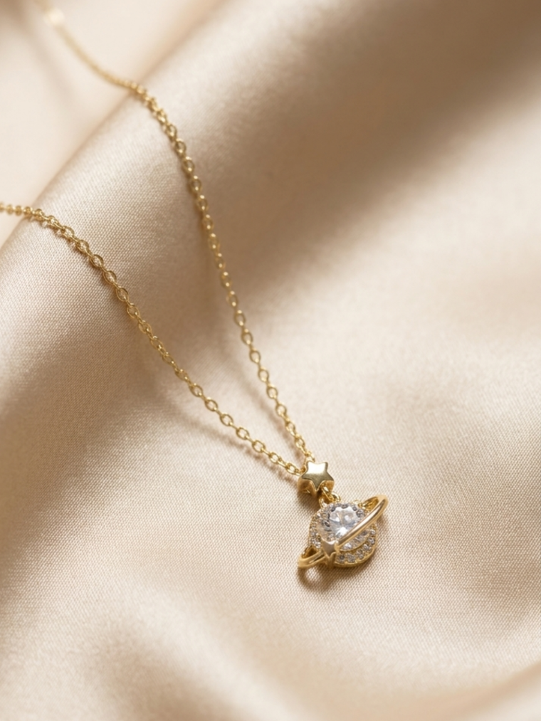 Golden Celestial Orbit Necklace