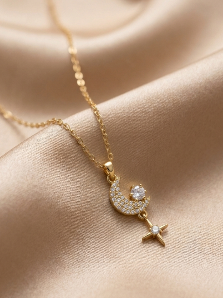 Golden Lunar Wish Necklace
