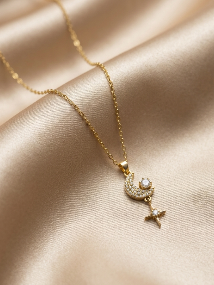 Golden Lunar Wish Necklace