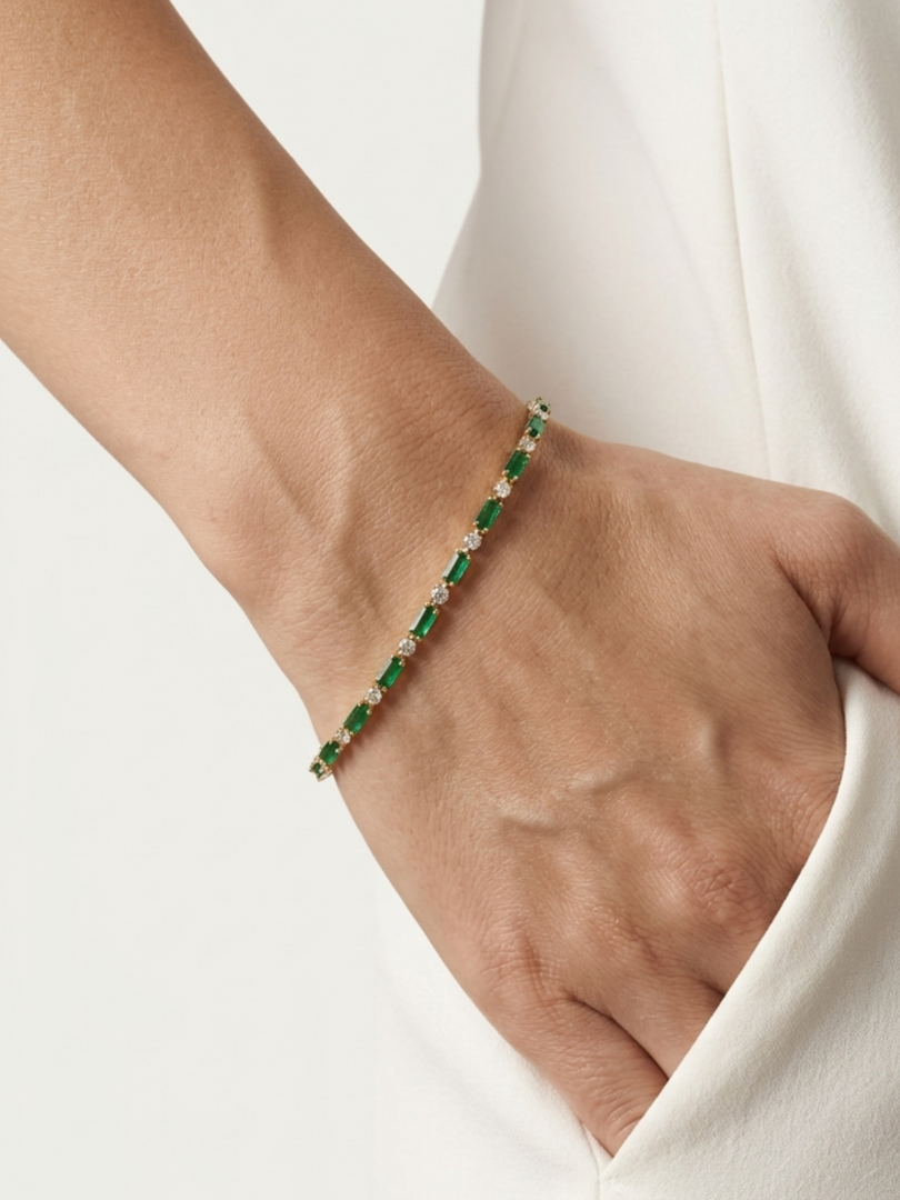 Emerald Riviera Tennis Bracelet