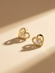 Radiant Heart Stud Earrings