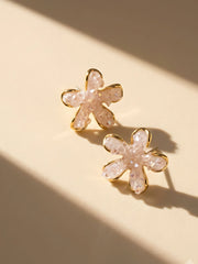 Blush Crystal Bloom Stud Earrings