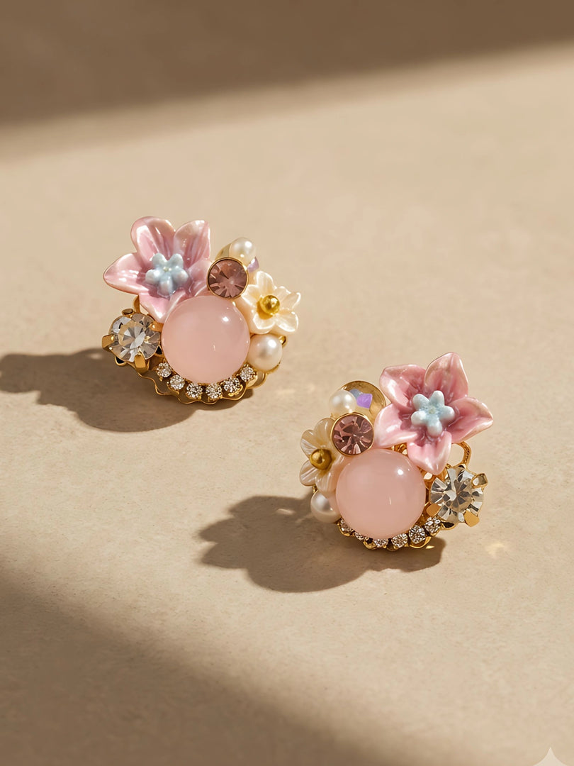 Blush Bloom Stud Earrings