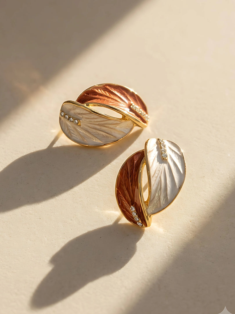 Autumn Leaf Duo Stud Earrings